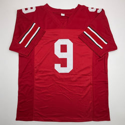 Autographed/Signed Donte Whitner Ohio State Red College Football Jersey Beckett BAS COA (ONLINE ORDER ONLY)