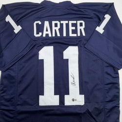 Autographed/Signed Abdul Carter Penn State Blue College Football Jersey Beckett BAS COA (ONLINE ORDER ONLY)