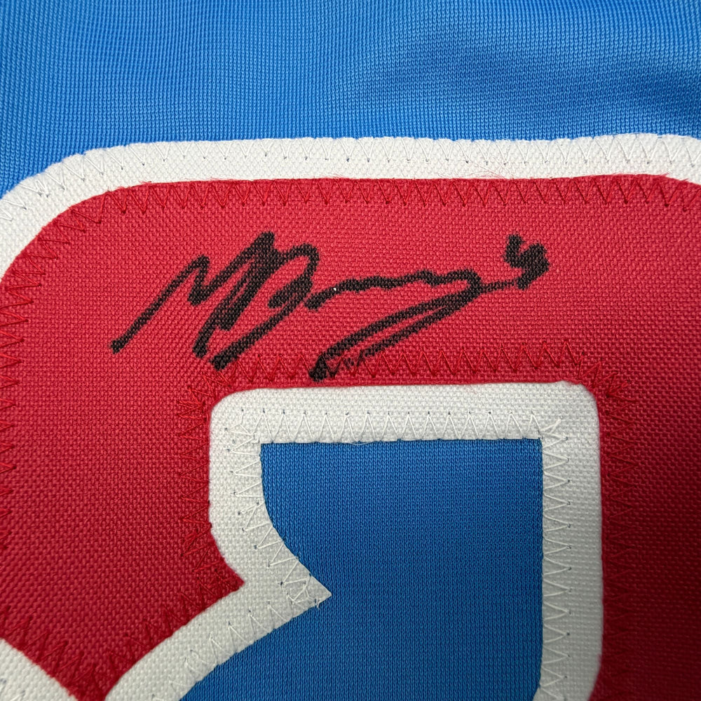 Autographed/Signed Moises Ballesteros Chicago Blue City Connect Baseball Jersey Beckett BAS COA (ONLINE ORDER ONLY)