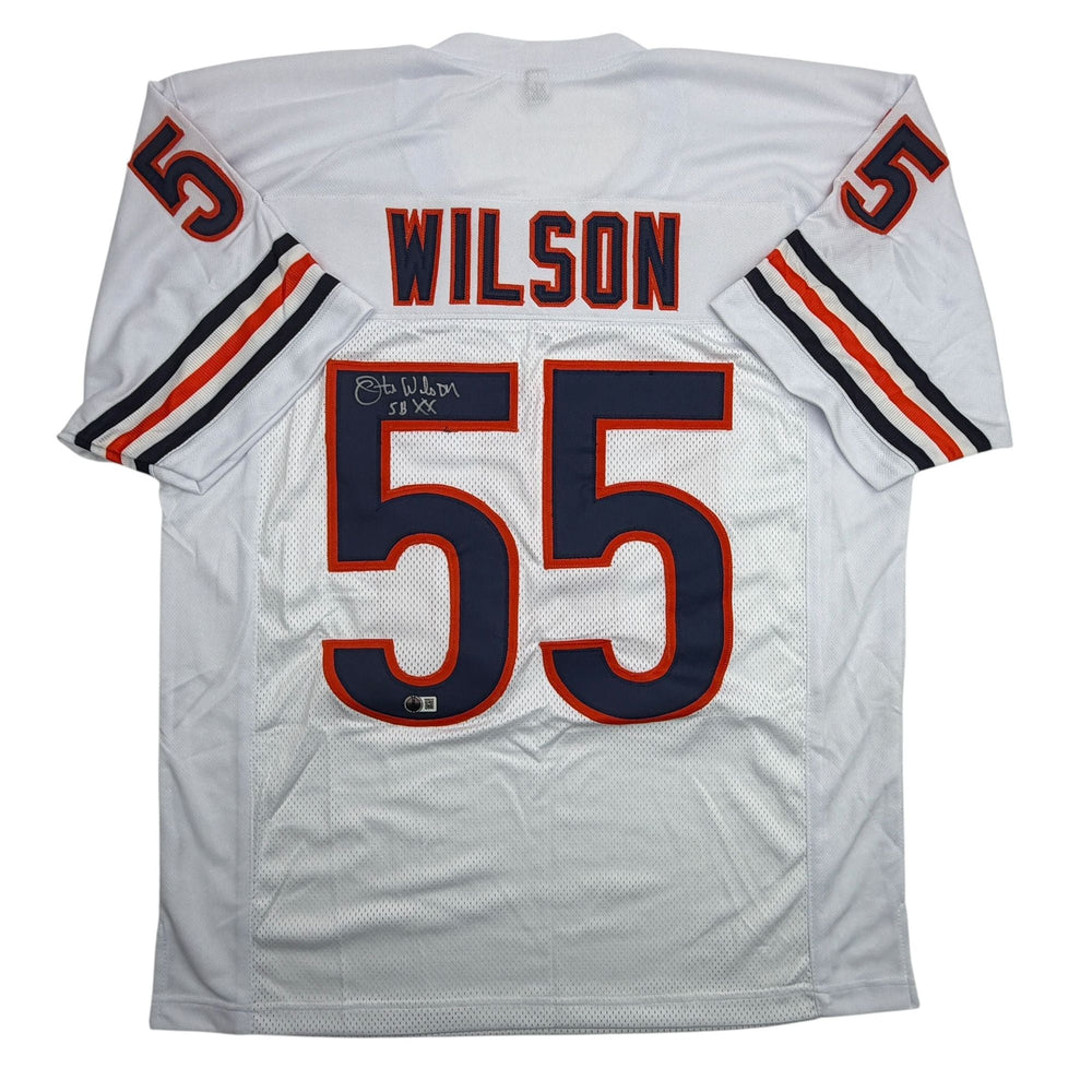 Autographed/Signed Otis Wilson Chicago White Football Jersey Beckett BAS COA (ONLINE ORDER ONLY)