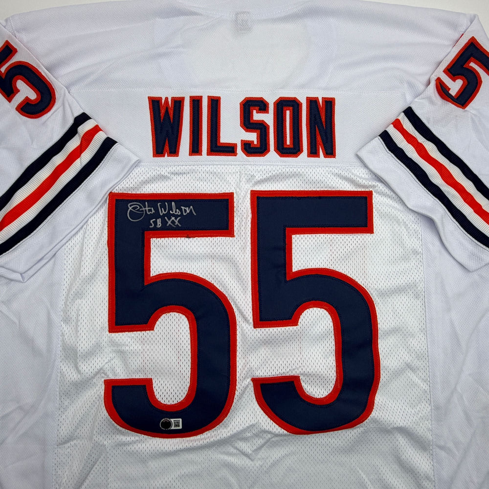 Autographed/Signed Otis Wilson Chicago White Football Jersey Beckett BAS COA (ONLINE ORDER ONLY)