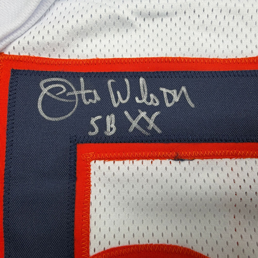 Autographed/Signed Otis Wilson Chicago White Football Jersey Beckett BAS COA (ONLINE ORDER ONLY)