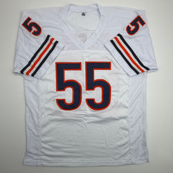 Autographed/Signed Otis Wilson Chicago White Football Jersey Beckett BAS COA (ONLINE ORDER ONLY)