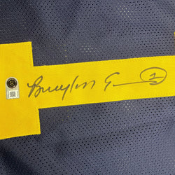 Autographed/Signed Braylon Edwards Michigan Blue College Football Jersey Beckett BAS COA (ONLINE ORDER ONLY)