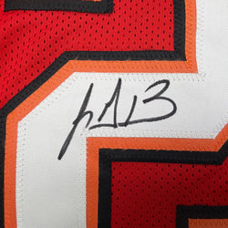 Autographed/Signed LeGarrette Blount Tampa Bay Red Football Jersey JSA COA (ONLINE ORDER ONLY)