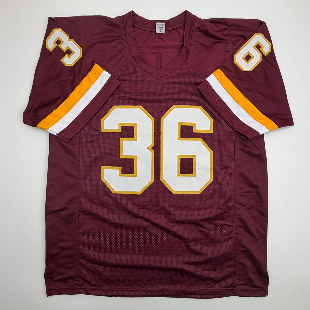 Autographed/Signed Timmy Smith Washington Maroon Football Jersey Beckett BAS COA (ONLINE ORDER ONLY)