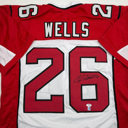 Autographed/Signed Chris Beanie Wells Arizona White Football Jersey PSA/DNA COA (ONLINE ORDER ONLY)