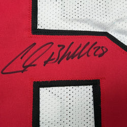 Autographed/Signed Chris Beanie Wells Arizona White Football Jersey PSA/DNA COA (ONLINE ORDER ONLY)