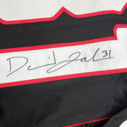Autographed/Signed David Johnson Arizona Black Football Jersey Beckett BAS COA (ONLINE ORDER ONLY)