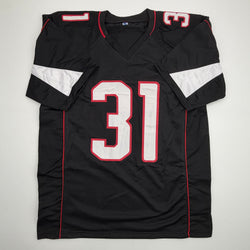 Autographed/Signed David Johnson Arizona Black Football Jersey Beckett BAS COA (ONLINE ORDER ONLY)