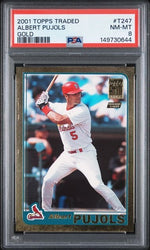 Graded 2001 Topps Traded Albert Pujols #T247 Gold Foil /2001 Rookie RC Baseball Card PSA 8 NM-MT (ONLINE ORDER ONLY)