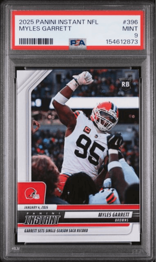 Graded 2025 Panini Instant Myles Garrett #396 Football Card PSA 9 Mint (ONLINE ORDER ONLY)