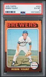 Graded 1975 Topps Robin Yount #223 Rookie RC Baseball Card PSA 6 EX-MT (ONLINE ORDER ONLY)
