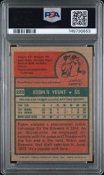 Graded 1975 Topps Robin Yount #223 Rookie RC Baseball Card PSA 6 EX-MT (ONLINE ORDER ONLY)