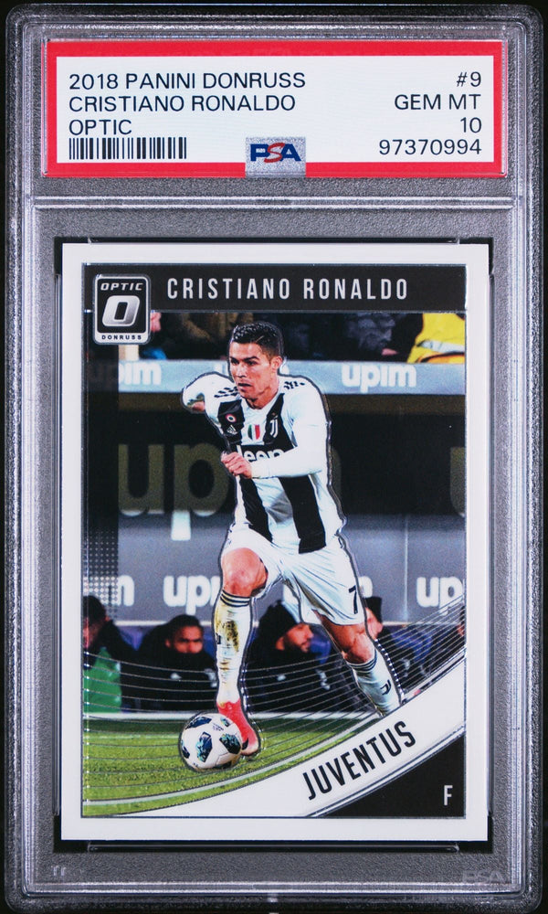 Graded 2018 Panini Donruss Optic Cristiano Ronaldo #9 Soccer Card PSA 10 Gem Mint (ONLINE ORDER ONLY)