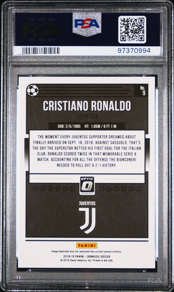 Graded 2018 Panini Donruss Optic Cristiano Ronaldo #9 Soccer Card PSA 10 Gem Mint (ONLINE ORDER ONLY)