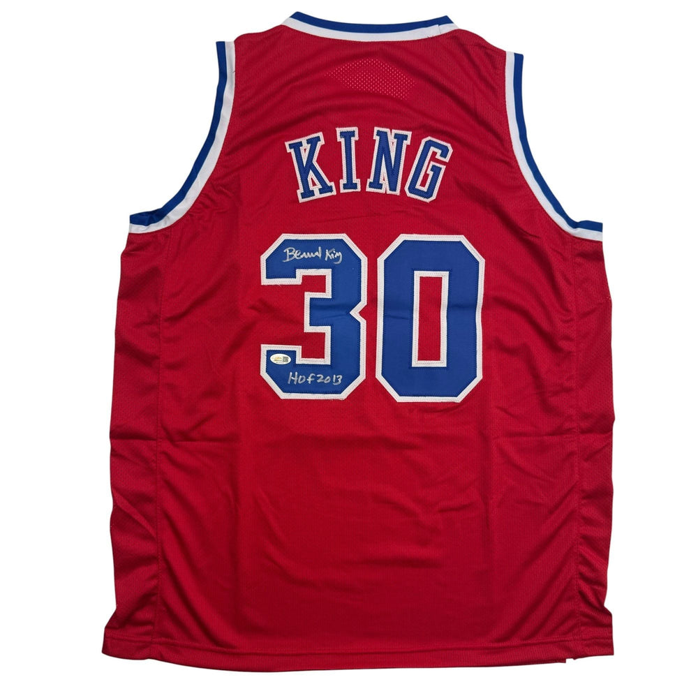 Autographed/Signed Bernard King Washington Red Basketball Jersey JSA COA (ONLINE ORDER ONLY)