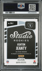 Graded 2025 Panini Instant Ashton Jeanty #SR2 Studio Rookies Auto /99 Rookie RC Football Card Authentic Auto PSA 10 Gem Mint (ONLINE ORDER ONLY)