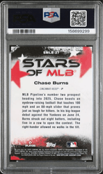 Graded 2026 Topps Chase Burns #27 Stars of MLB Rookie RC Baseball Card PSA 10 Gem Mint (ONLINE ORDER ONLY)