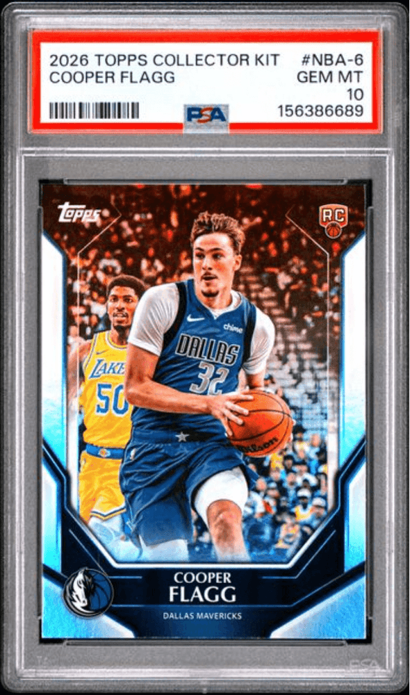 Graded 2026 Topps Collector Kit Cooper Flagg #NBA6 Rookie RC Basketball Card PSA 10 Gem Mint (ONLINE ORDER ONLY)