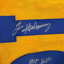 Autographed/Signed Tim Hardaway Golden State Yellow Basketball Jersey Beckett BAS COA (ONLINE ORDER ONLY)