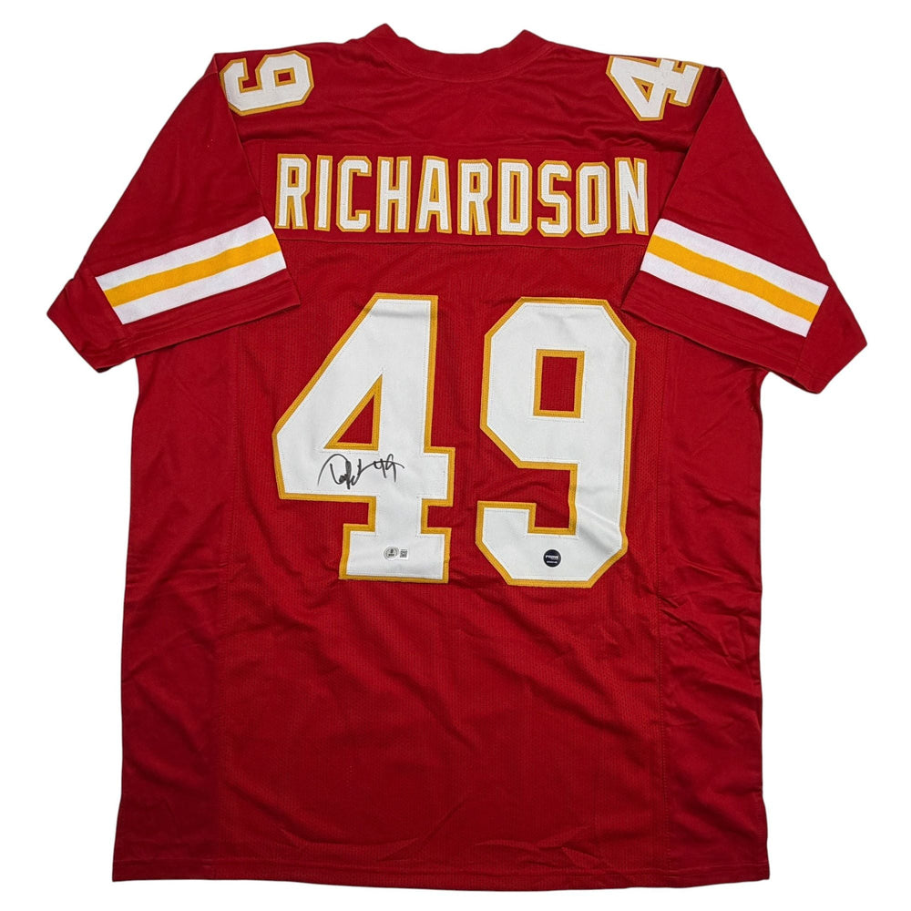 Autographed/Signed Tony Richardson Kansas City Red Football Jersey Beckett BAS COA (ONLINE ORDER ONLY)