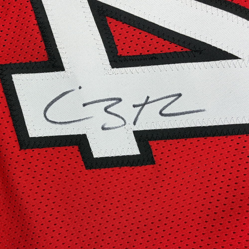 Autographed/Signed Caron Butler Miami Red Basketball Jersey Beckett BAS COA (ONLINE ORDER ONLY)