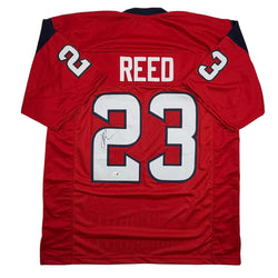 Autographed/Signed Jaylen Reed Houston Red Football Jersey JSA COA (ONLINE ORDER ONLY)