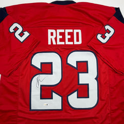 Autographed/Signed Jaylen Reed Houston Red Football Jersey JSA COA (ONLINE ORDER ONLY)