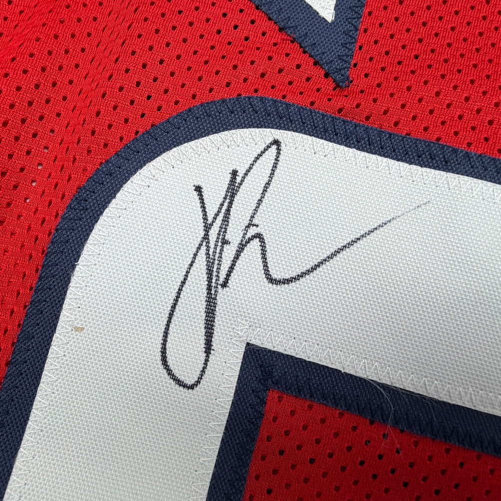 Autographed/Signed Jaylen Reed Houston Red Football Jersey JSA COA (ONLINE ORDER ONLY)
