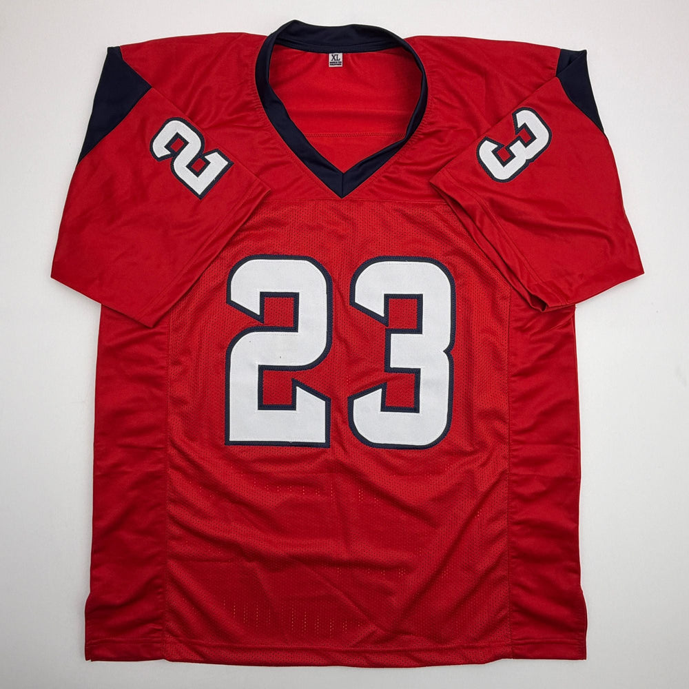 Autographed/Signed Jaylen Reed Houston Red Football Jersey JSA COA (ONLINE ORDER ONLY)