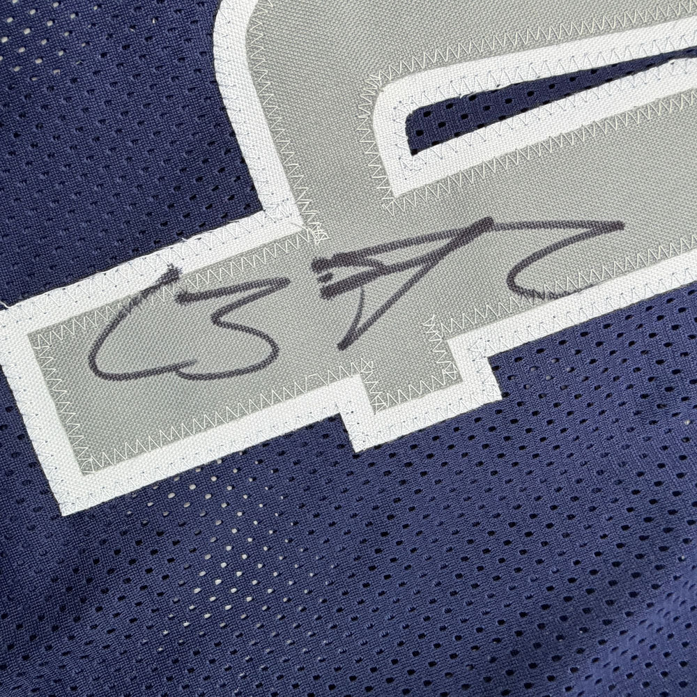 Autographed/Signed Caron Butler Dallas Blue Basketball Jersey Beckett BAS COA (ONLINE ORDER ONLY)