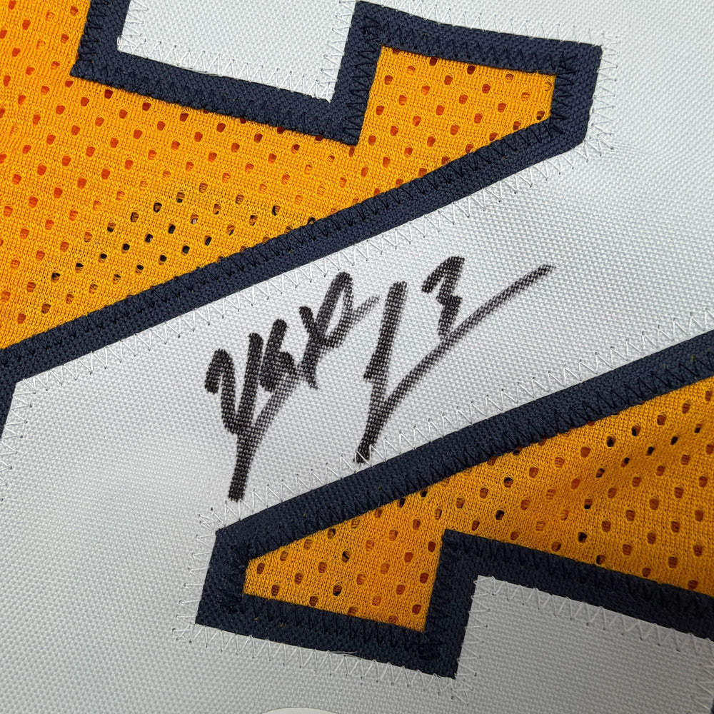 Autographed/Signed Yaxel Lendeborg Michigan Yellow College Basketball Jersey JSA COA (ONLINE ORDER ONLY)