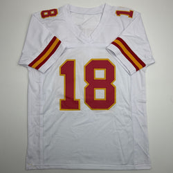 Autographed/Signed Emmitt Thomas Kansas City White Football Jersey PSA/DNA COA (ONLINE ORDER ONLY)