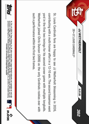 2026 Topps Now JJ Wetherholt #362 Orange Foil /25 2nd Club Rookie with Home Runs in 1st Two Innings St Louis Cardinals Rookie RC Baseball Card (ONLINE ORDER ONLY)