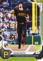 2026 Topps Now Konnor Griffin #379 Gold Foil /50 5th Youngest in MLB History to Hit Leadoff Home Run Pittsburgh Pirates Rookie RC Baseball Card (ONLINE ORDER ONLY)