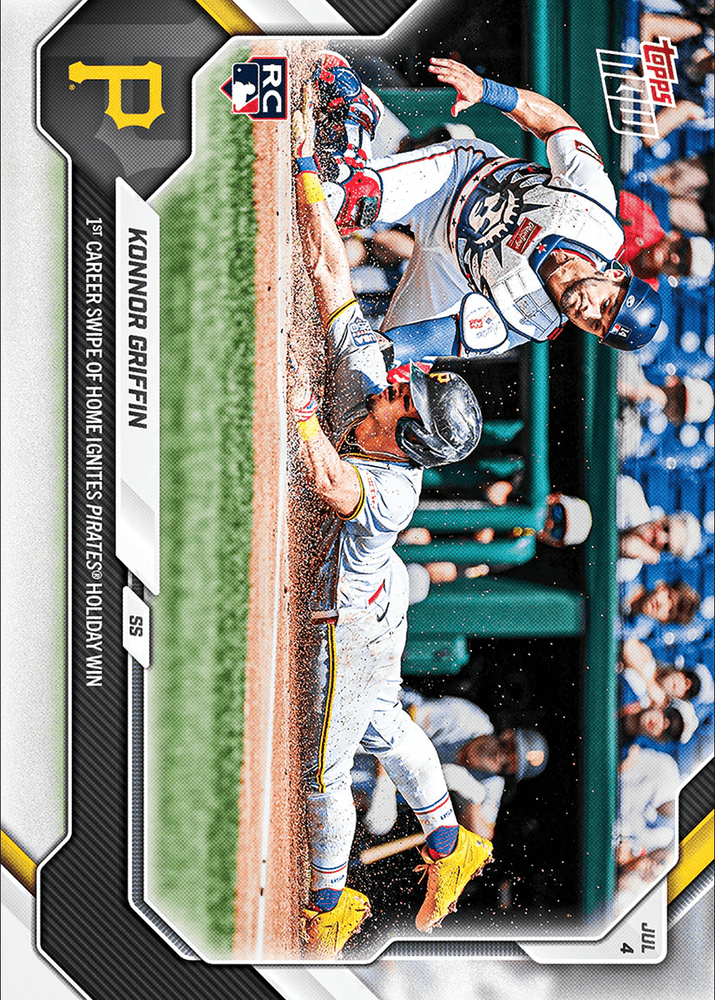 2026 Topps Now Konnor Griffin #414 1st Career Swipe of Home Ignites Pirates Holiday Win Pittsburgh Pirates Rookie RC Baseball Card (ONLINE ORDER ONLY)