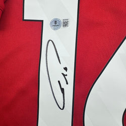 Autographed/Signed Amad Diallo Manchester United Red Soccer Futbol Jersey Beckett BAS COA (ONLINE ORDER ONLY)