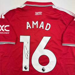 Autographed/Signed Amad Diallo Manchester United Red Soccer Futbol Jersey Beckett BAS COA (ONLINE ORDER ONLY)