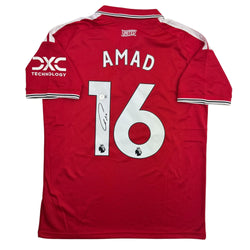 Autographed/Signed Amad Diallo Manchester United Red Soccer Futbol Jersey Beckett BAS COA (ONLINE ORDER ONLY)
