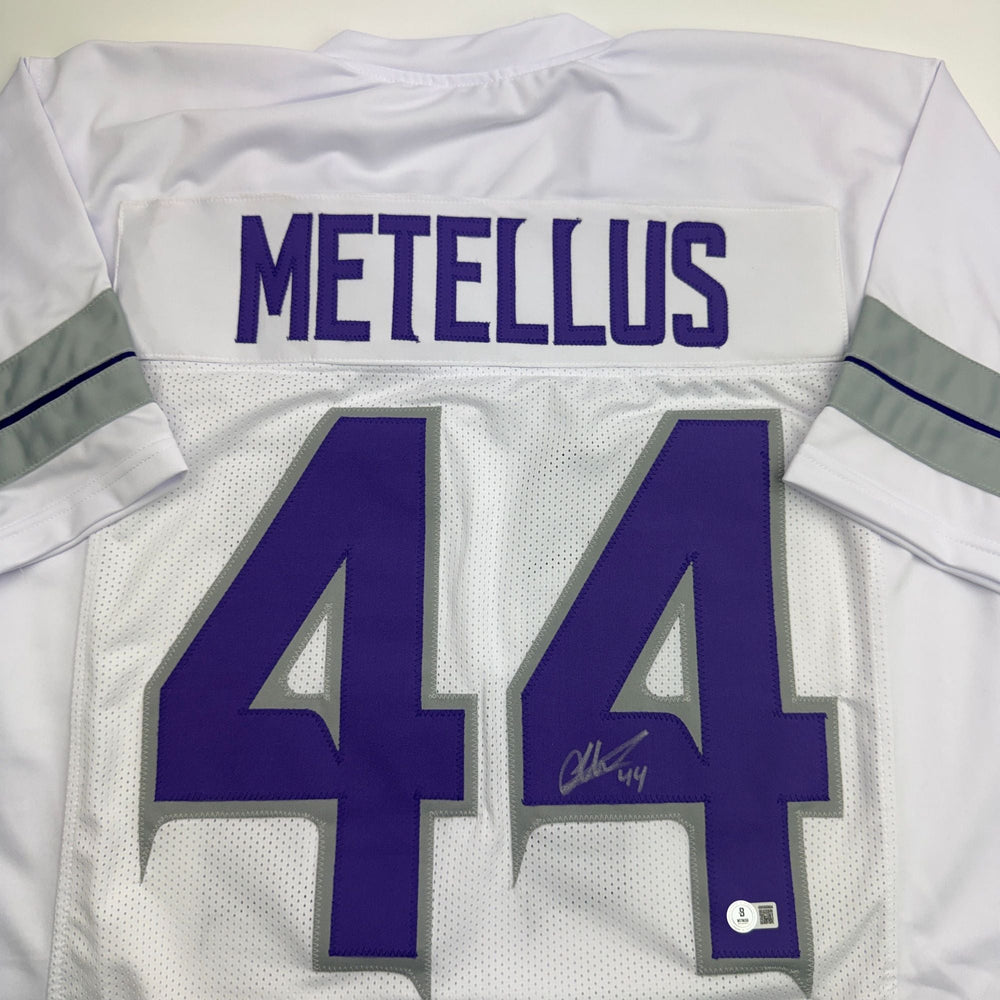Autographed/Signed Josh Metellus Minnesota White Alternate Football Jersey Beckett BAS COA (ONLINE ORDER ONLY)