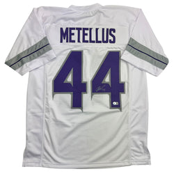 Autographed/Signed Josh Metellus Minnesota White Alternate Football Jersey Beckett BAS COA (ONLINE ORDER ONLY)