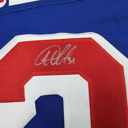 Framed Autographed/Signed 35x39 Igor Shesterkin New York Rangers Blue Authentic Hockey Jersey Fanatics COA (ONLINE ORDER ONLY)
