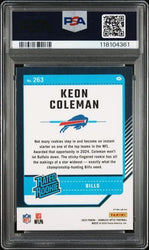 Graded 2024 Panini Donrus Optic Keon Coleman #263 Green Hyper Rookie RC Football Card PSA 10 Gem Mint (ONLINE ORDER ONLY)