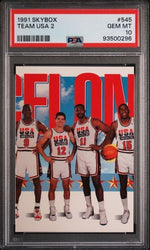 Graded 1991 Skybox Team USA 2 Michael Jordan #545 Basketball Card PSA 10 Gem Mint (ONLINE ORDER ONLY)