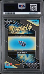 Graded 2025 Panini Mosaic Cam Ward #2 Light It Up Blue /99 Rookie RC Football Card PSA 10 Gem Mint (ONLINE ORDER ONLY)