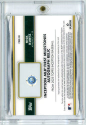 2025 Topps Inception Nick Kurtz #FMAR-NK First Career Hit Game Used Base Auto /99 Rookie RC Baseball Card (ONLINE ORDER ONLY)