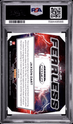 Graded 2025 Panini Prizm Draft Picks Jaxson Dart #FJDT Fearless Red Ice Rookie RC Football Card PSA 10 Gem Mint (ONLINE ORDER ONLY)