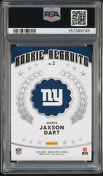 Graded 2025 Panini Donruss Optic Jaxson Dart #2 Rookie Recruits Rookie RC Football Card PSA 10 Gem Mint (ONLINE ORDER ONLY)