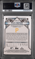 Graded 2024 Topps Bowman Sterling Paul Skenes #BSR30 Rookies Mini Diamond Refractor /150 Rookie RC Baseball Card PSA 10 Gem Mint (ONLINE ORDER ONLY)